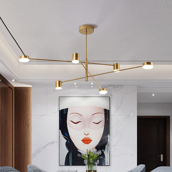 Modern & Stylish LED Spot Chandeliers - Gold, Black - 6, 8 10 Lights
