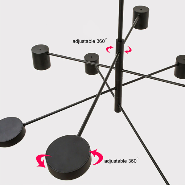 Modern & Stylish LED Spot Chandeliers - Gold, Black - 6, 8 10 Lights