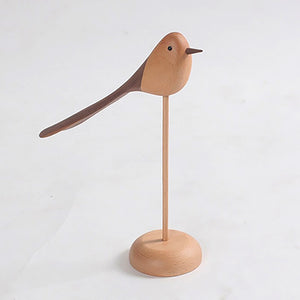 Danish mid century style wooden birds ornament - Medium, Large