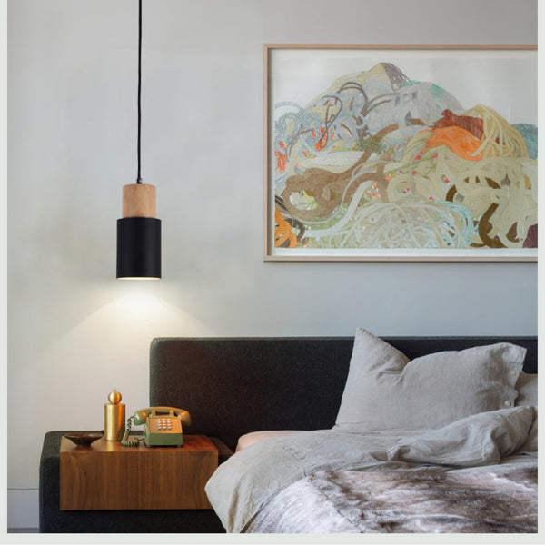 Modern colour scandi pendant lights - kitchen, bedroom, living room -Black, White, Green, Yellow, Pink
