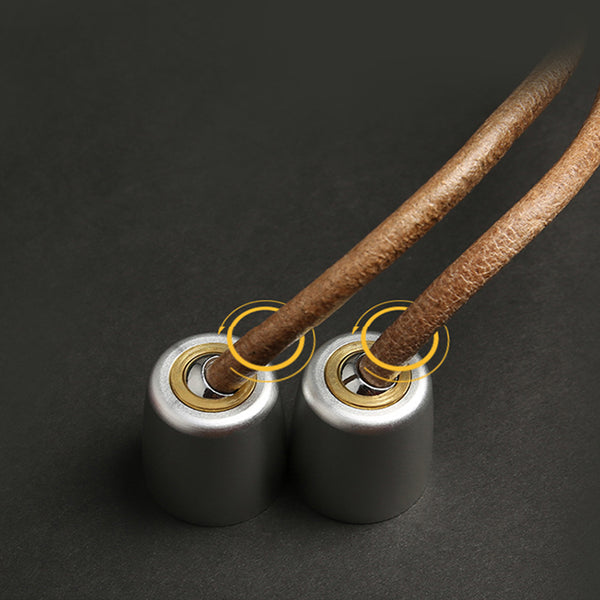 Luxury modern & stylish leather and wood skipping rope - Gold, Grey, Silver, Pink