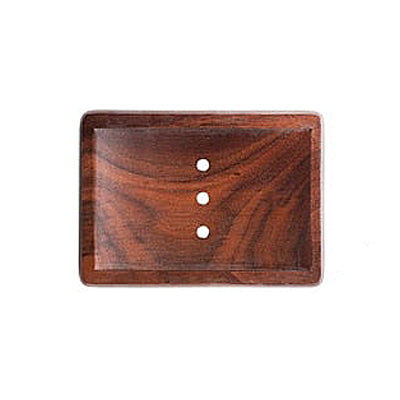 Modern stylish natural wooden soap dish - Beech, Walnut - Oval, Square