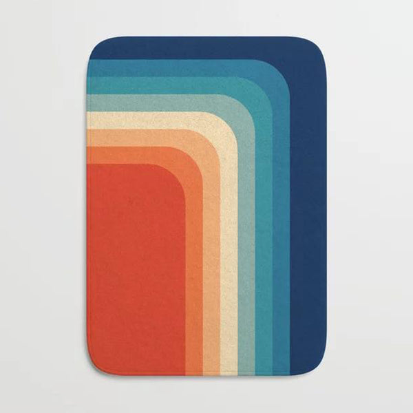 Modern retro colour soft non-slip bath mat - Small, Medium, Large