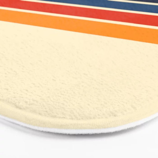 Modern retro colour stripe non-slip bath mat - Small, Medium, Large