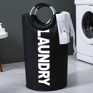 Modern stylish portable lightweight laundry basket bag - Black, Grey