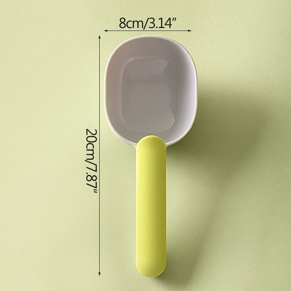 Plastic kitchen measuring spoon clip and scoop
