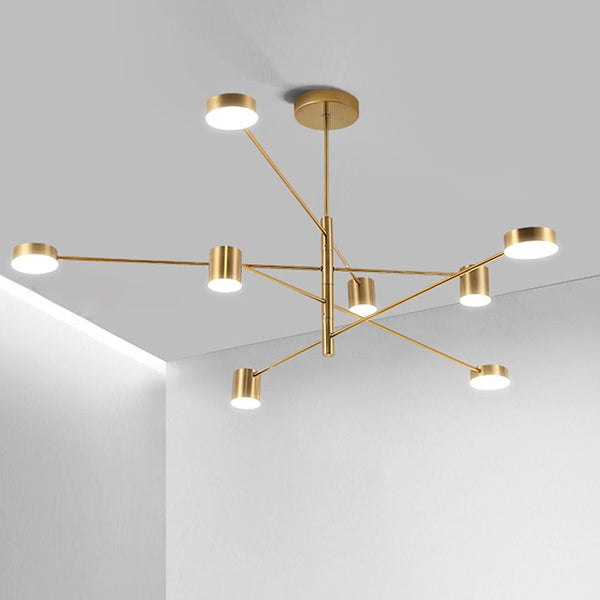 Modern & Stylish LED Spot Chandeliers - Gold, Black - 6, 8 10 Lights