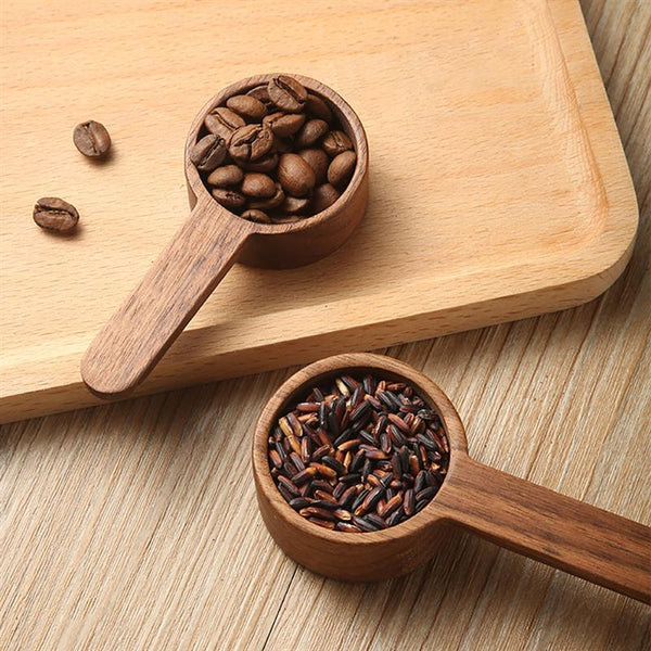 Modern stylish natural wooden walnut coffee scoop spoon - 8g, 10g