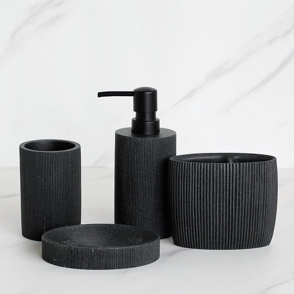 Modern Matte Black Bathroom Accessories - Single or 3, 4 & 5 piece set