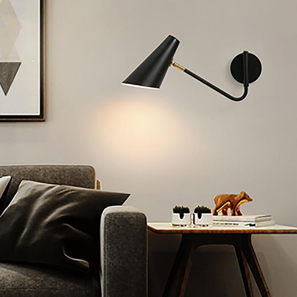 Modern bedroom living room hoxton wall lights - Black, White, Gold