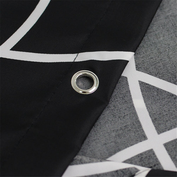 Modern stylish black circle shower curtain