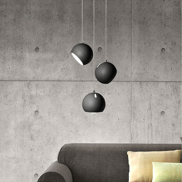 Contemporary Ceiling Tilt Ball Pendant Spot Lights - Black & White