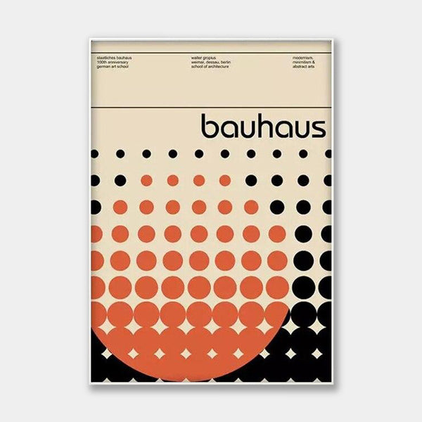 Bauhaus Exhibition Poster Canvas Art Prints - Mid Century Style
