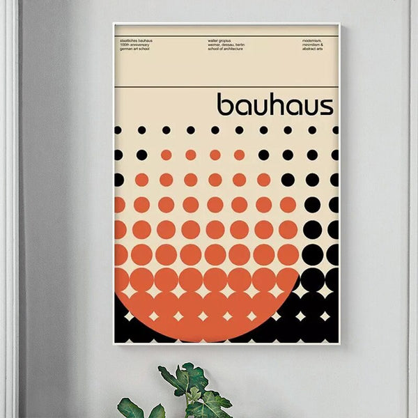 Bauhaus Exhibition Poster Canvas Art Prints - Mid Century Style