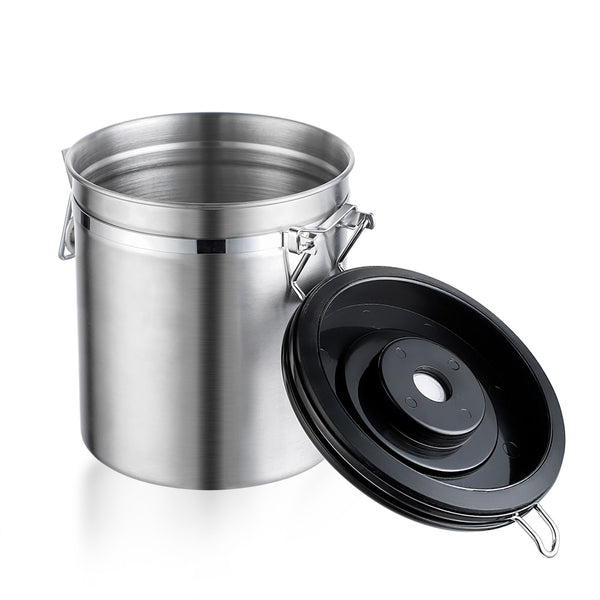 Modern stylish stainless airtight steel coffee storage jar canister 1500ml & 1800ml