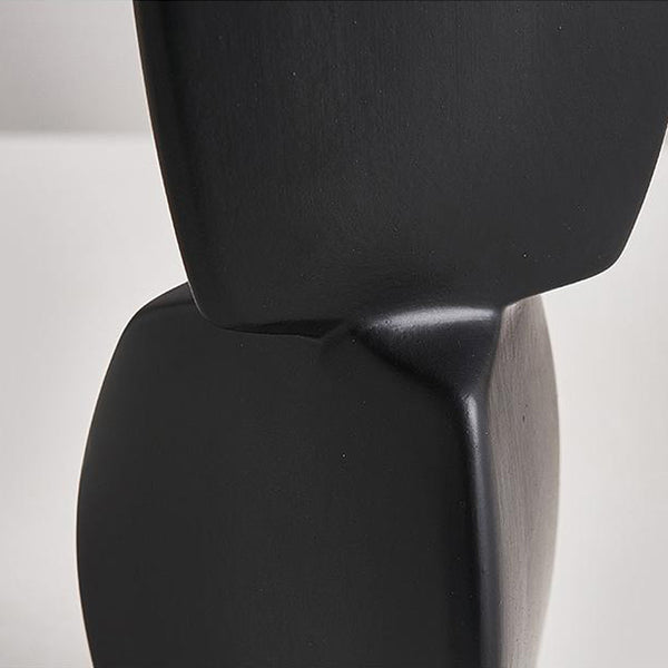 Modern Abstract Ceramic Matte Vases - Black, White
