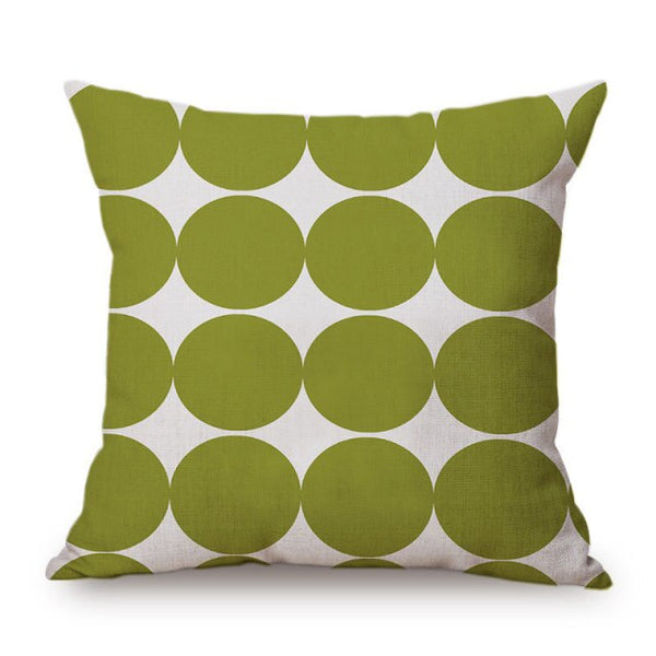 Modern Graphic Colour Spot Cushions - 12 Colours - 45cm - Green