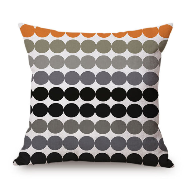 Modern Graphic Small Spot Cushions - 5 Colours - 45cm - Orange