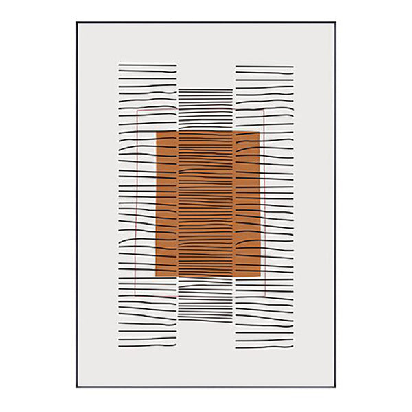 Mid Century Modern Abstract geometric Line Art Print - Cotton Canvas