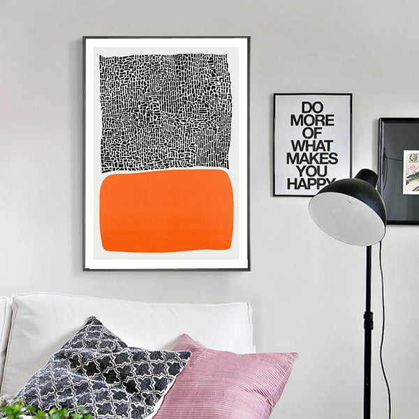 Contemporary Colourful Abstract Radiant Canvas Art Prints - Mid Century Style
