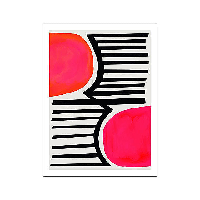 Contemporary Colourful Abstract Radiant Canvas Art Prints - Mid Century Style
