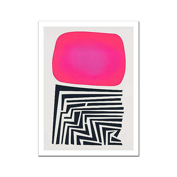 Contemporary Colourful Abstract Radiant Canvas Art Prints - Mid Century Style