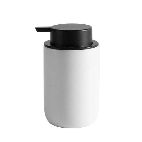 Contemporary Matte Ceramic Bathroom Accessories - Black, Grey, White - Soap Dispenser, Dish, Tumbler, Toothbrush Holder