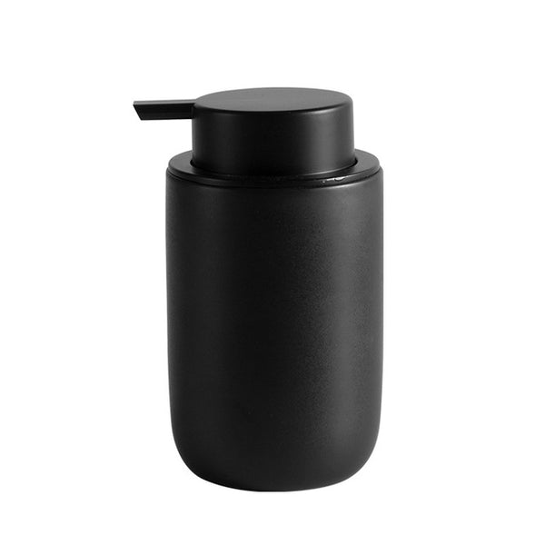Contemporary Matte Ceramic Bathroom Accessories - Black, Grey, White - Soap Dispenser, Dish, Tumbler, Toothbrush Holder